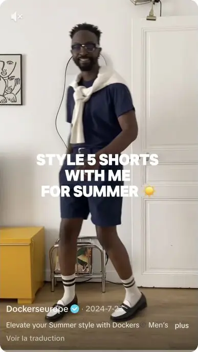 Miniature de la vidéo vidéo produit pour Dockers Europe : Contenu estival consacré aux shorts pour homme Dockers.